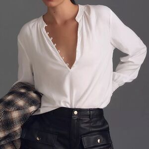Anthropologie Cloth & Stone White Blouse